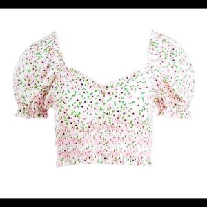 Rianna puff sleeve crop top